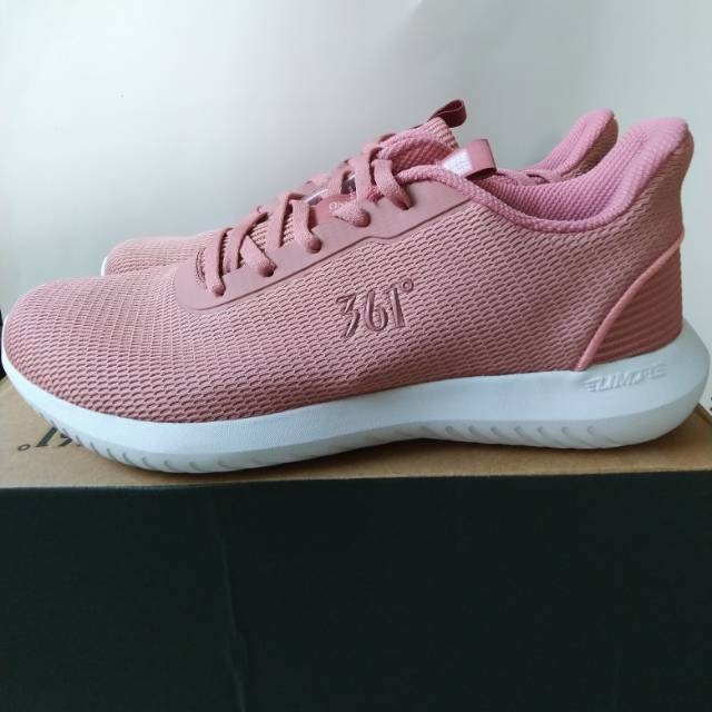 Sepatu Running Sneakers Wanita 361 degrees Pink Original Termurah BNIB