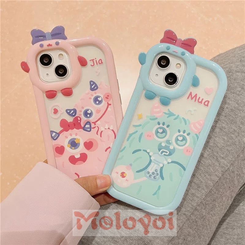 Soft Case Motif Monster Kecil Untuk IPhone 7 8 6 6S 14 Plus 11 XR 13 12 11 Pro MAX X XS MAX SE 2020