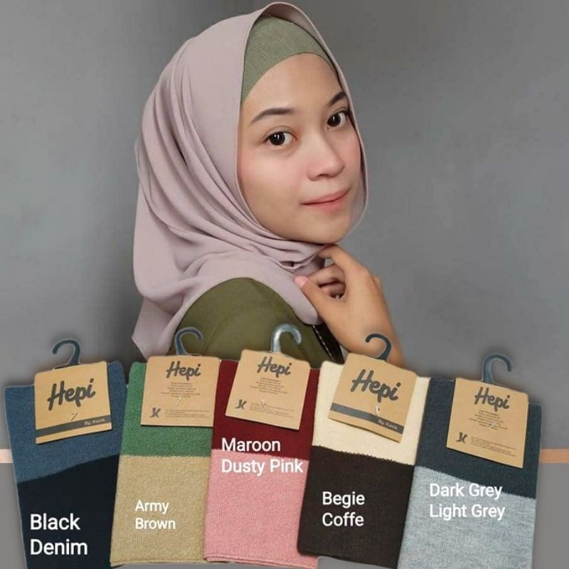 Ciput Inner Hijab Twotone 2 Warna Basic Hepi by Kanik