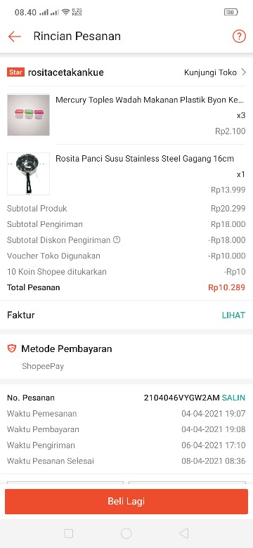 Rosita Panci Susu Stainless Steel Gagang 16cm
