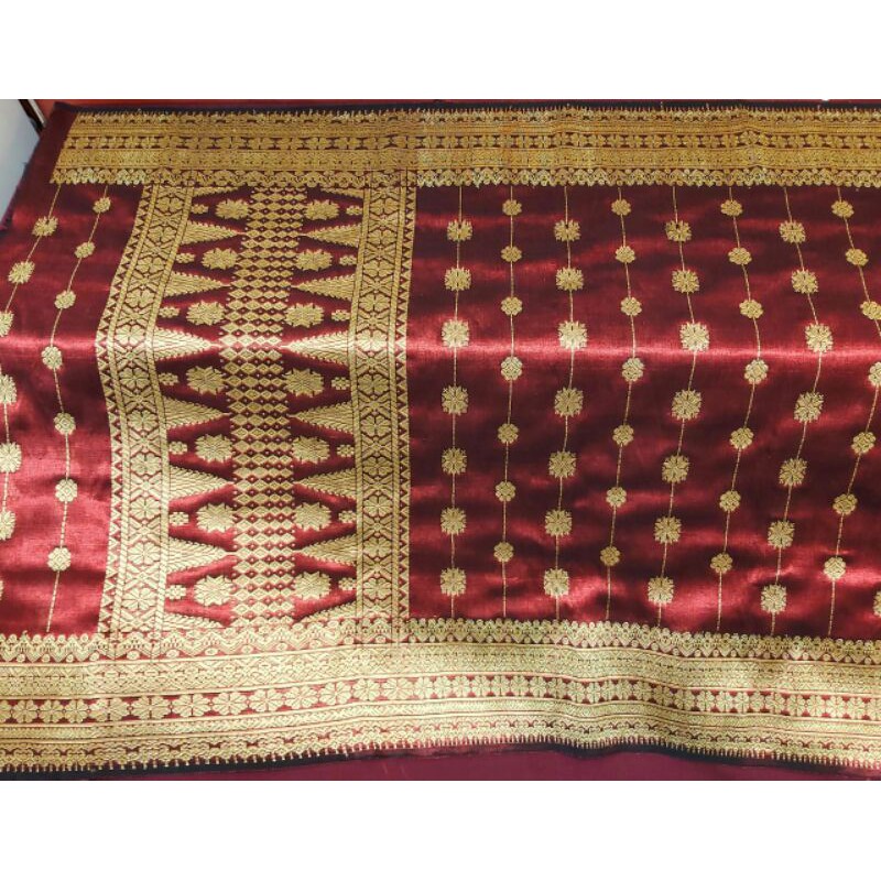 Songket cantik manis merah maroon