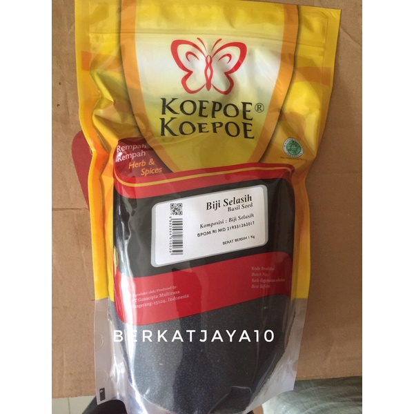 Biji Selasih Koepoe Koepoe Basil Seeds 1 kg kupu kupu murah