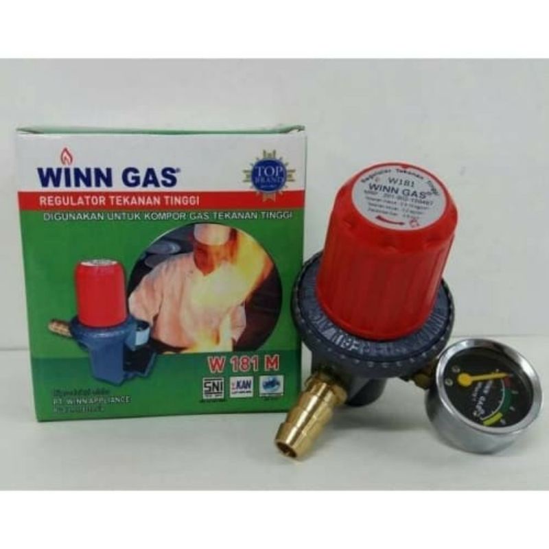 Regulator Winn Gas W181M tekanan tinggi pakai meteran