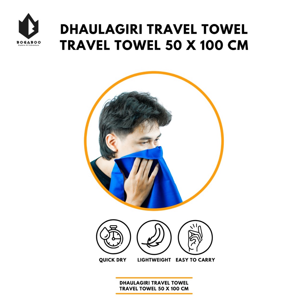 HANDUK MICROFIBRE DHAULAGIRI 60 x 120 cm - TAVEL TOWEL DHAULAGIRI - HANDUK ANTI BACTERIAL - TRAVEL TOWEL OUTDOOR - HANDUK MANDI -TRAVEL TOWEL DHAULAGIRI