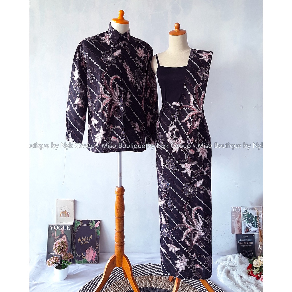 MISO BUTIK - Rok Kemeja Zeline Model Span Batik Katun Prima Premium - Rok Span Free Selendang - Batik Bawahan Kebaya Pasangan Lamaran - Rok Span Allsize fit to XL