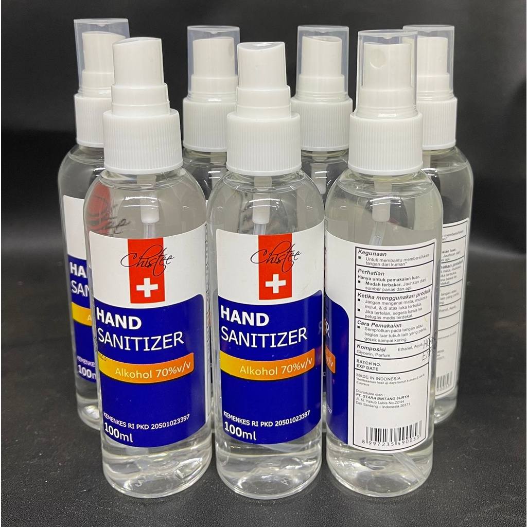 HAND SANITIZER LIQUID/SPRAY CHISTEE 100ML