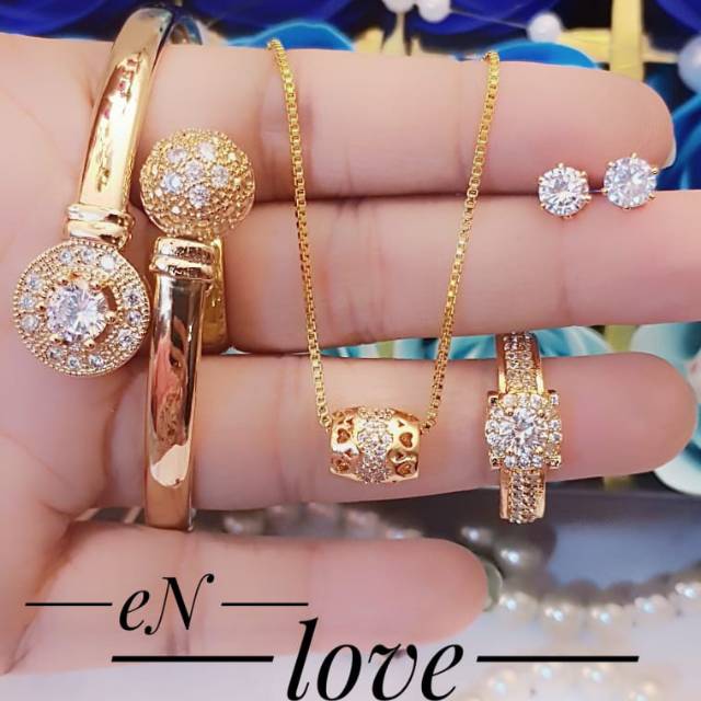 Xuping set perhiasan lapis emas 24k 0812