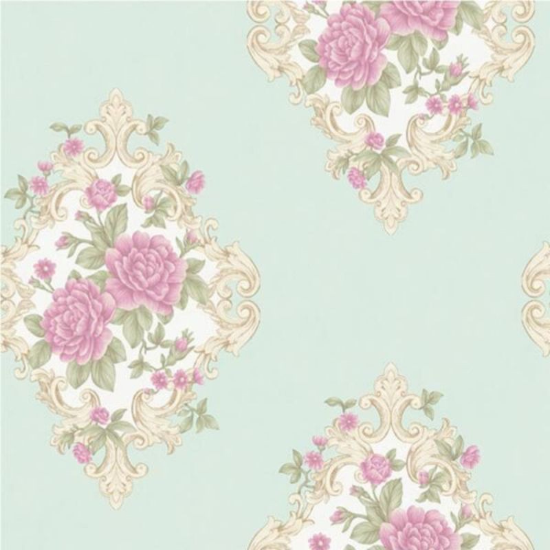 walpaper dinding vinyl motif bunga mawar