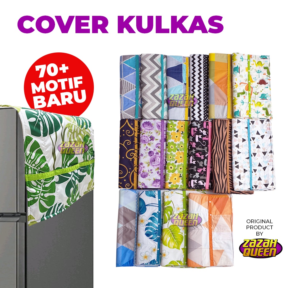 Cover Kulkas / Sarung Penutup Kulkas / Taplak Kulkas - Motif Minimalis