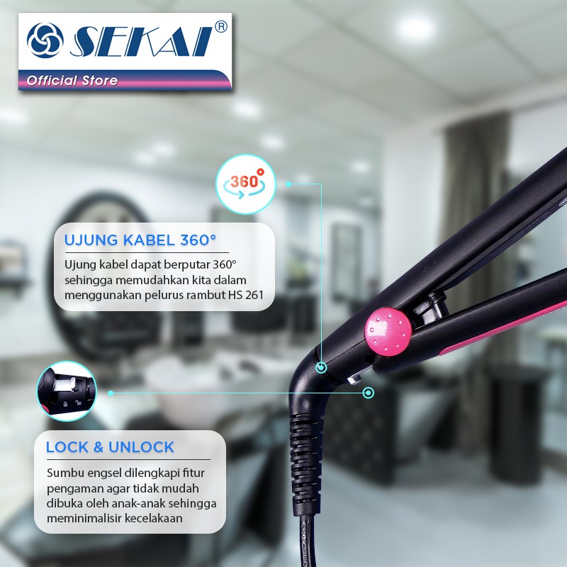 Catokan Rambut  Sekai type HS 261 - Hair Straightner sekai HS 261 - Penglurus Rambut