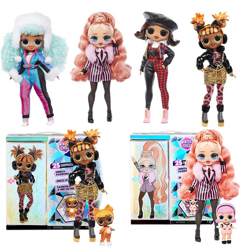 【Set！！！】LOL Surprise Dolls OMG Big Sister Winter Chill Fashion Dress Up Girls Figure Toy Xmas Gift For Girls