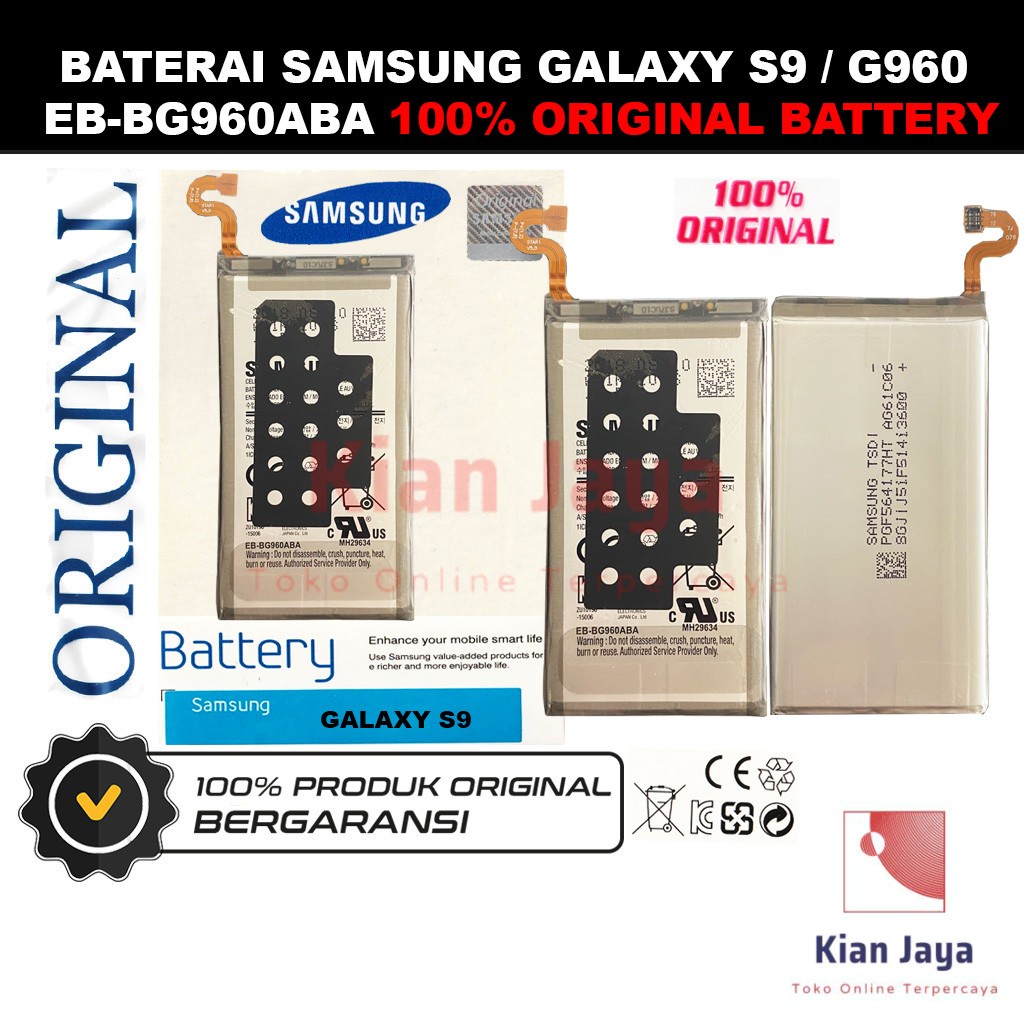 [Garansi 100% Ori] Baterai Samsung Galaxy S9 G960 G960F EB-BG960ABA Batre Batrai Battery Hp Original