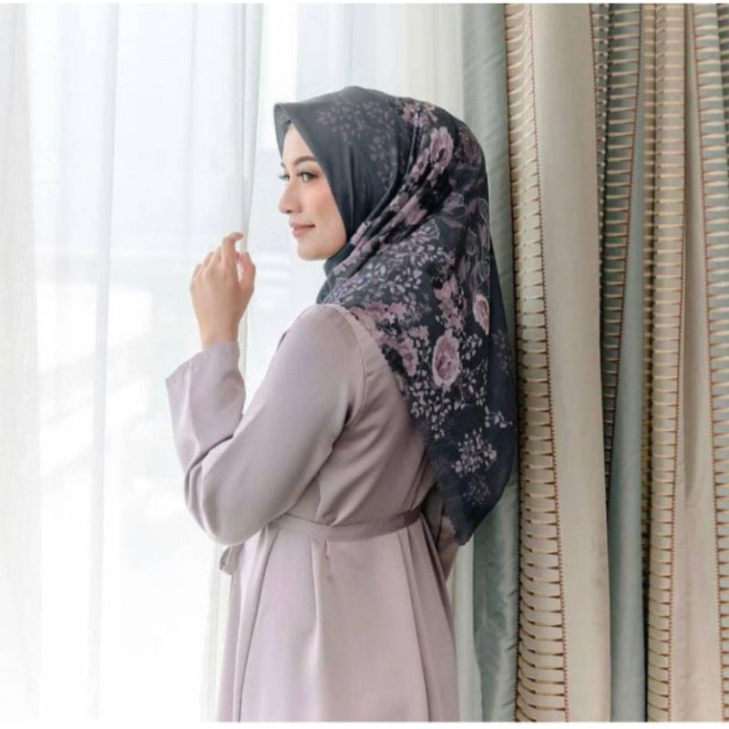 Terbaru !! Hijab Segiempat Voal Motif Dialeta Kerudung Segiempat Motif