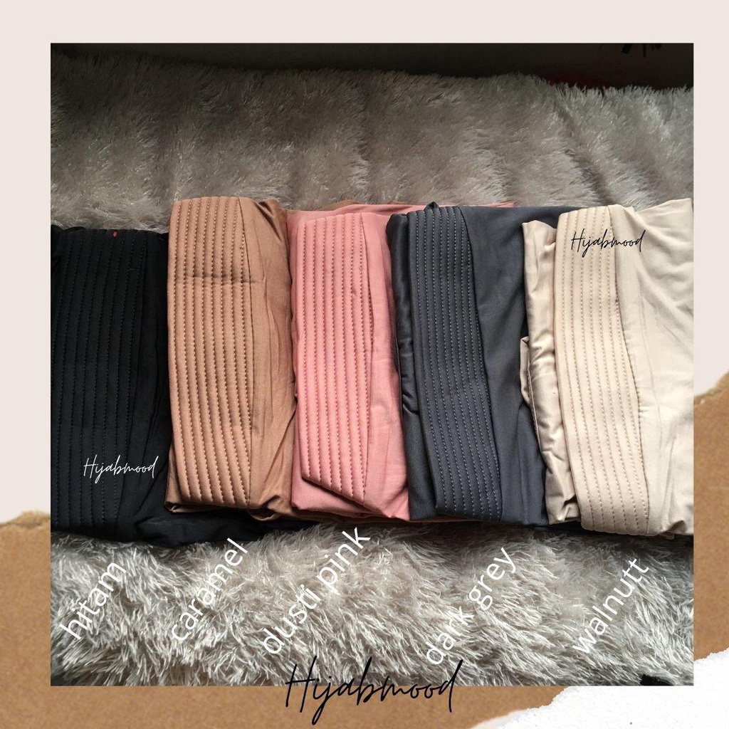 Bergo Hamidah Shanaz Serut/ Bergo Jersey serut menutup dada / Hijab instan jersey-2