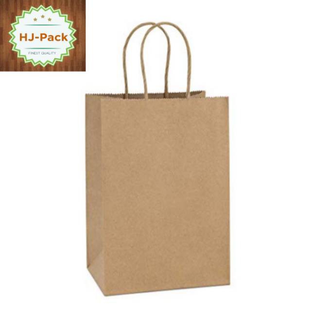 MINIMAL ORDER 20PCS!! DAN KELIPATAN!! TIDAK BISA 30 50 70 Paperbag polos coklat ukuran 19x8x22 paperbag polos uk 19x8x22