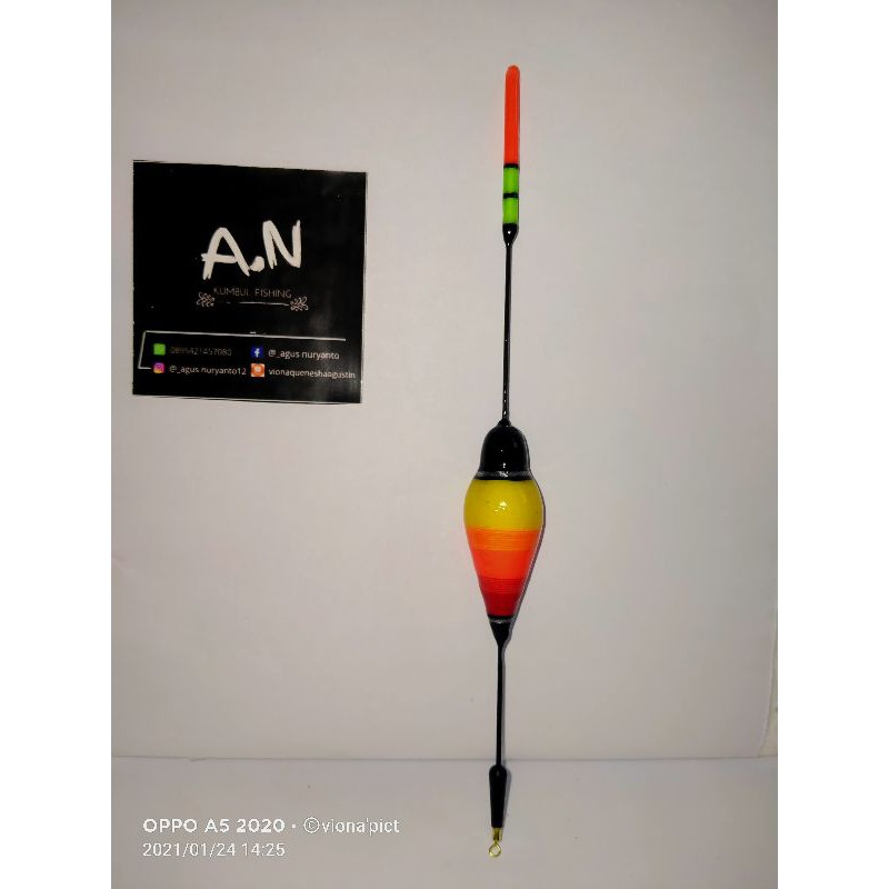 kumbul atau pelampung pancing anti badai hand made panjang 10cm-30cm