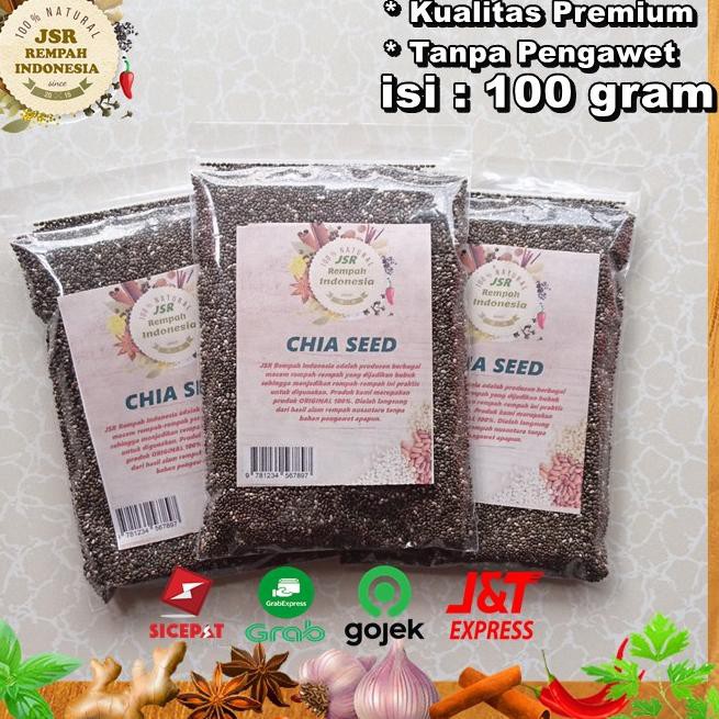 

TERMURAH!!! CHIA SEED MEXICO ORGANIC ASLI ISI 100 GRAM KUALITAS PREMIUM JSR REMPAH