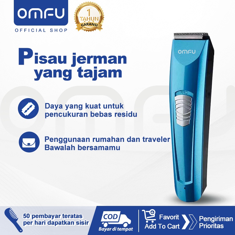 Omfu Alat Cukur Elektrik Shaver Alat pencukur Alat Potong Rambut Cukur jenggot Listrik Portable OMFU