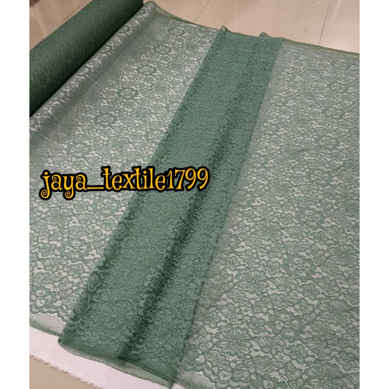 Kain Brokat Gliter dan non gliter / Bahan brokat kebaya meteran