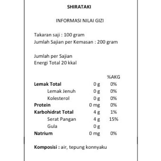 

407h shirataki noodle (khusus gosend) m2pz