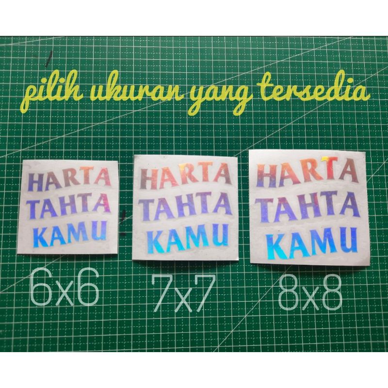 

cutting sticker harta tahta hologram custom