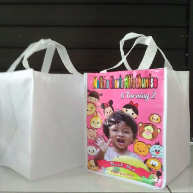 

tas souvenir ultah custom/tas aqiqah/tas khitanan Uk 20x25x20 cm