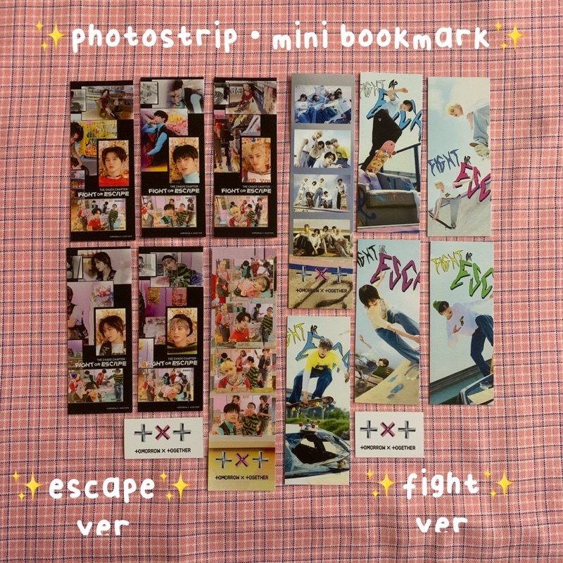 premium fankit fight or escape ver ♡ paket hemat fan kit tccfoe the chaos chapter ver ♡ pas photo foto sticker stiker photocard photostrip polaroid bookmark kpop txt mini cute gift hadiah kado ♡ grup yeonjun soobin beomgyu taehyun hueningkai