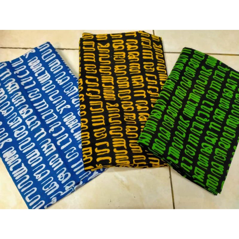 kain batik solo motif aksara Jawa