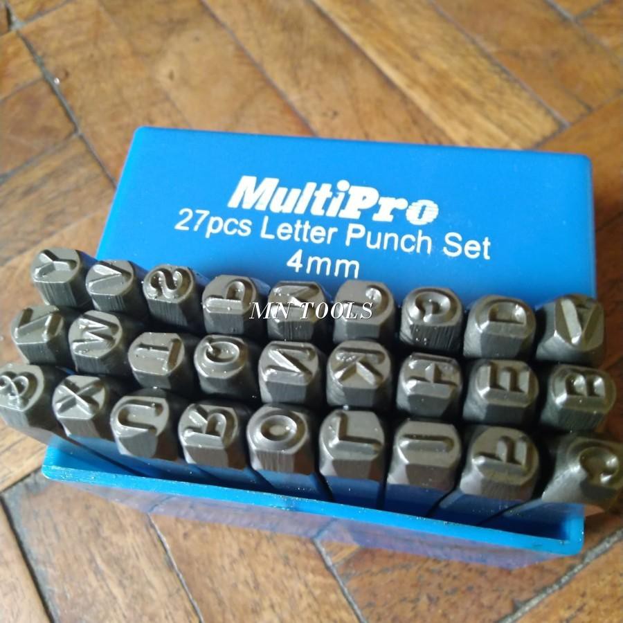 Satu Set Alat Ketok Nomor Angka Huruf Mesin 4 MM Letter Punch