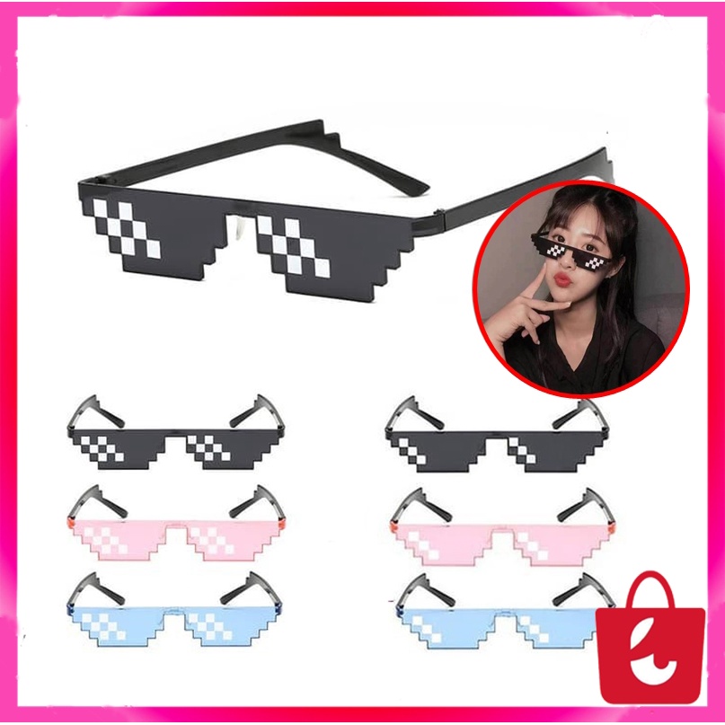 [Promo Terbaru] Kacamata Thug Life Mosaic Fashion Unisex Kacamata Sunglasses Import