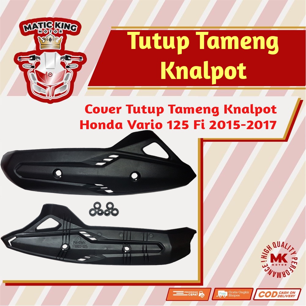 Tameng tutup cover knalpot vario pcx adv 110 125 150  155  160 karbu fi esp led new