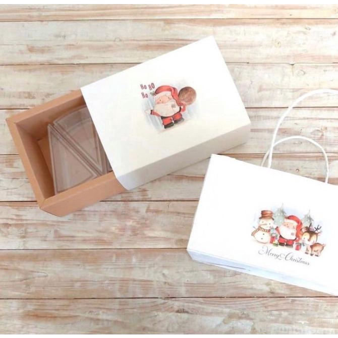 

`````````] New Box Christmas Set (+Paperbag) | Kotak Kue Cookies Lapis Spiku