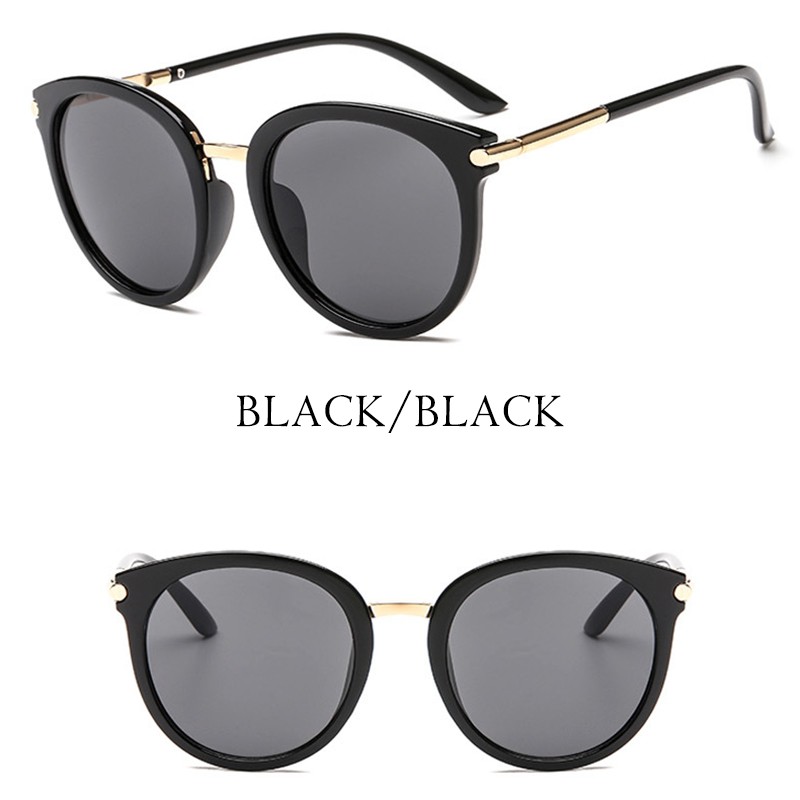 (YUZHU) Wanita Kacamata Hitam Korean Desgin Trendy Mata Kucing Sunglasses Women UV400 Protection