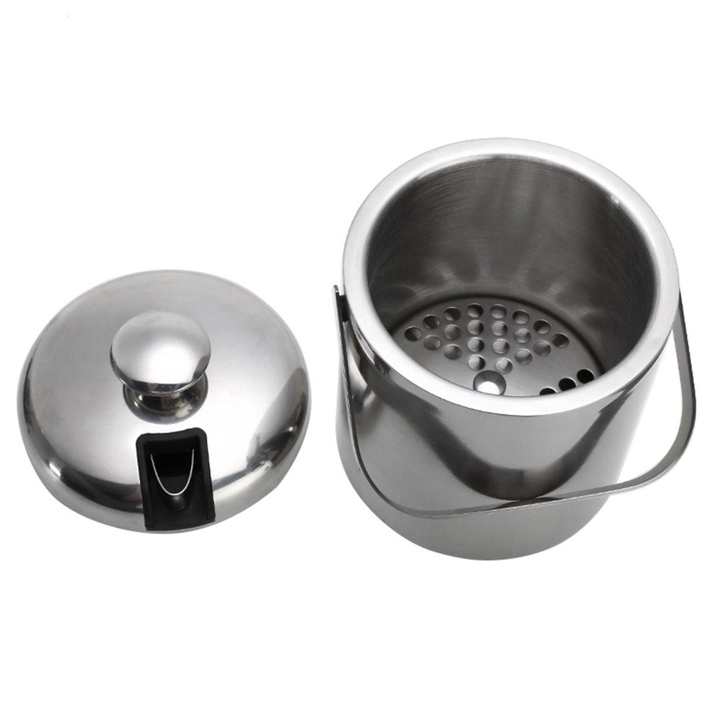 [Elegan] Ice Bucket Stainless Steel Dapur Wine Bar Rumah Pendingin