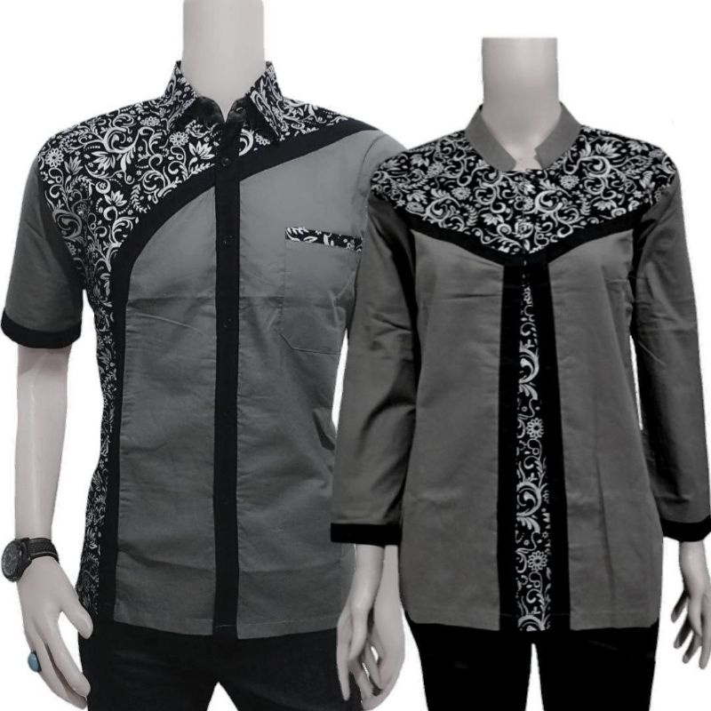 Maura/Couple Kombinasi/Sania Ruffle Batik Couple Pesta S.M.L.XL.XXL