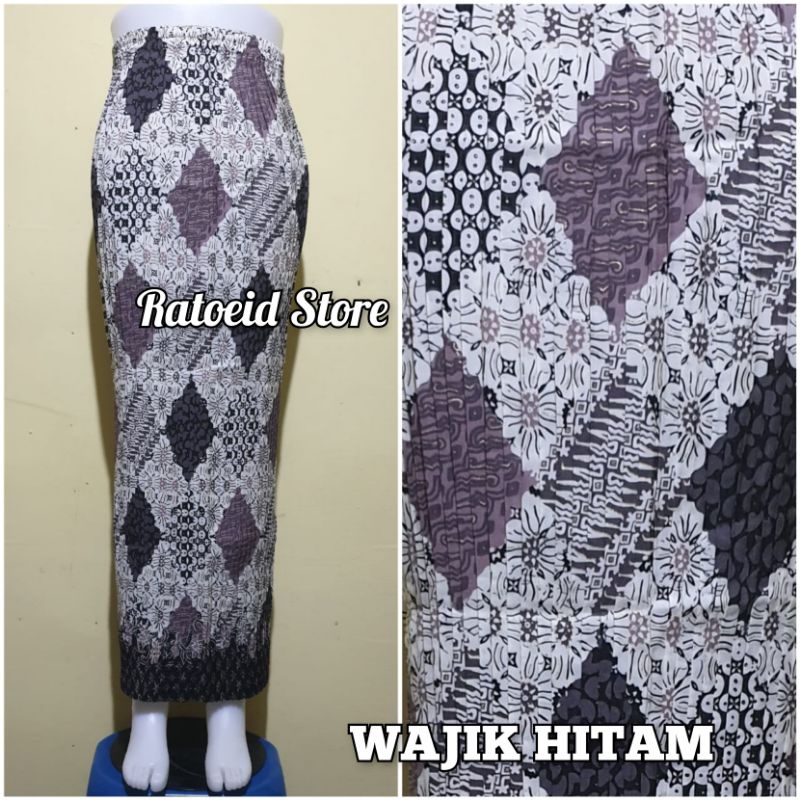 [200 Motif - Part 01] Rok Plisket Batik Panjang / Rok Batik / Rok Kebaya / Rok Wisuda / Bawahan Kebaya / Bawahan Batik / Rok Kondangan / Rok Pengantin / Rok Akad / Rok Lamaran / Rok Span / Rok Prisket Batik Jumbo Batik Production Original By Ratoeid Store-NO.4 Wajik hitam
