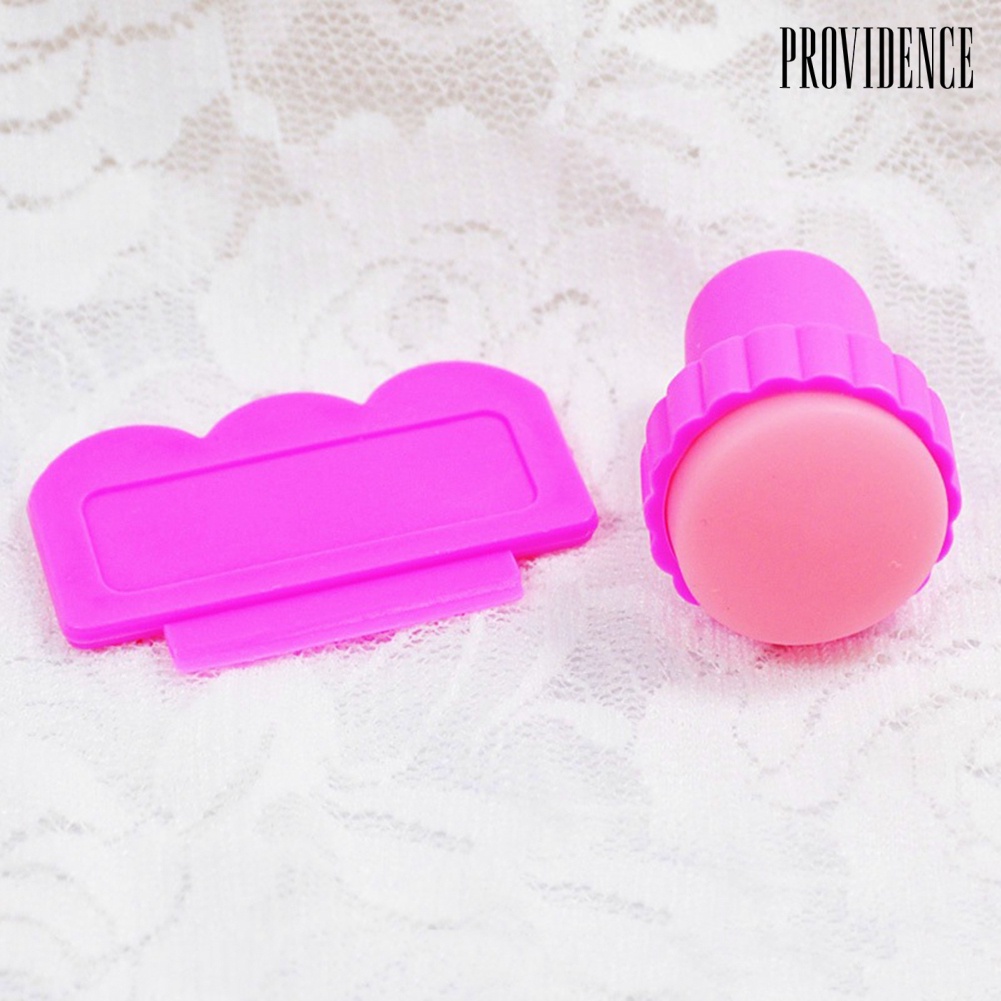 Providence Set Stempel + Scraper Untuk Dekorasi Nail Art Diy
