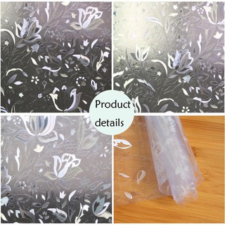 1Pc Stiker Kaca Motif Bunga Tulip 3D Statik Anti Air Tahan 1Pc Stiker Kaca Motif Bunga Tulip 3D Statik Anti Air Tahan