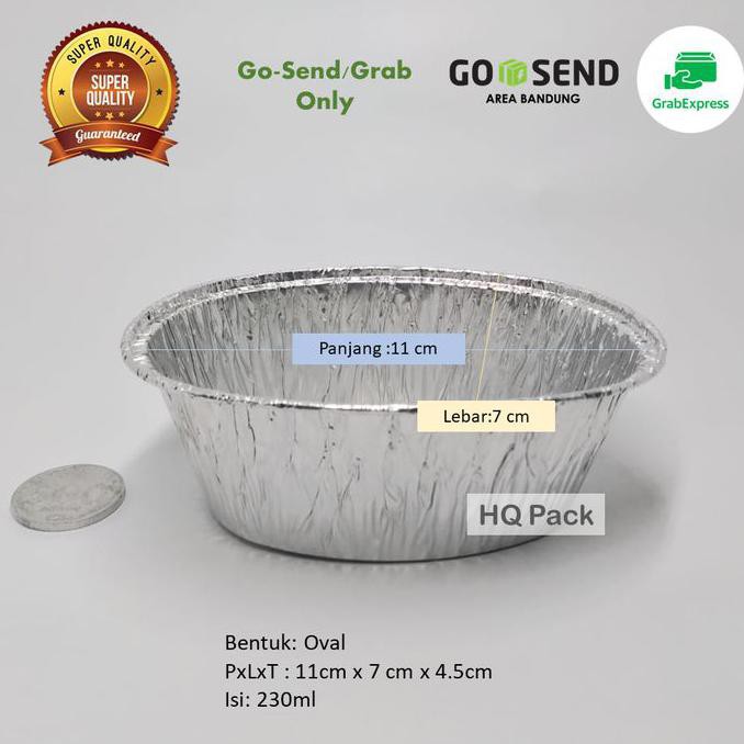 ALUMUNIUM FOIL CUP KUE OVAL 230