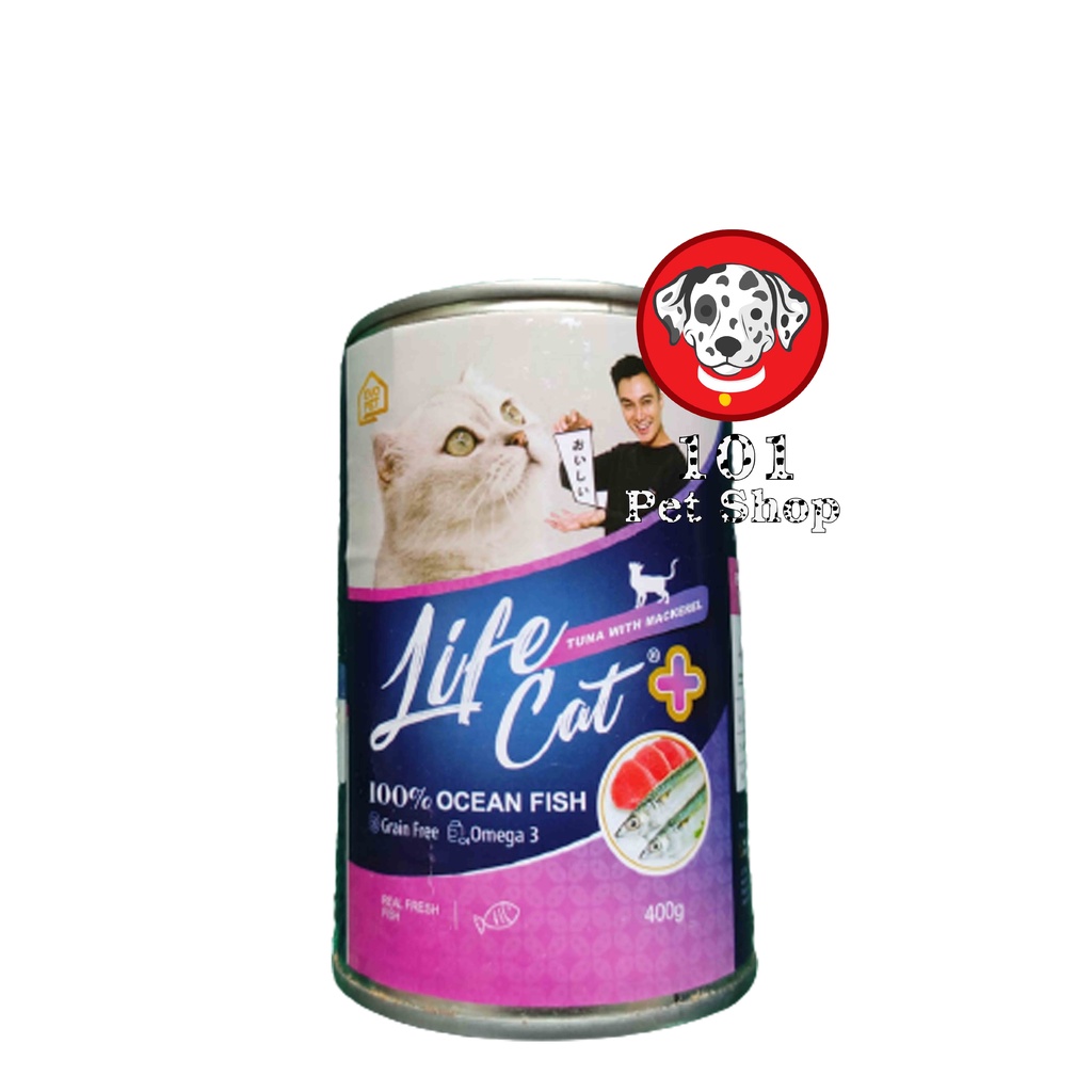 MAKANAN KUCING LIFE CAT ADULT TUNA WITH MACKEREL KALENG 400 GR