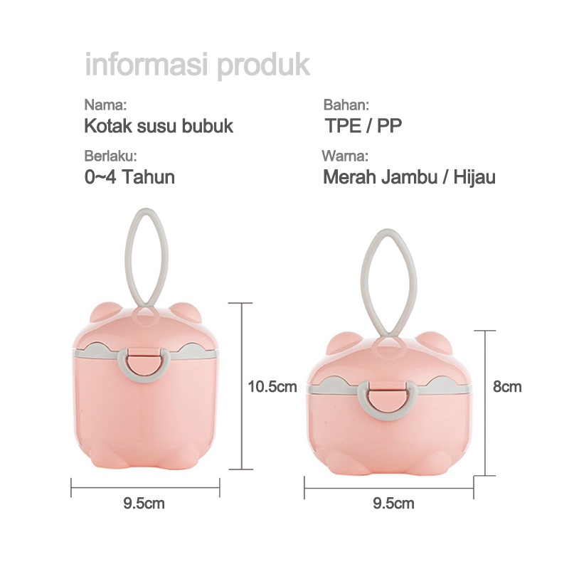 Kotak susu bubuk bayi/Kotak Penyimpanan Susu Bubuk Bayi Portabel Sealed Bentuk Bulat Mini/Kotak penyimpanan susu bubuk bayi  L190