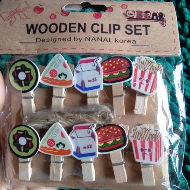 JEPITAN FOTO KARAKTER / WOODEN CLIP SET