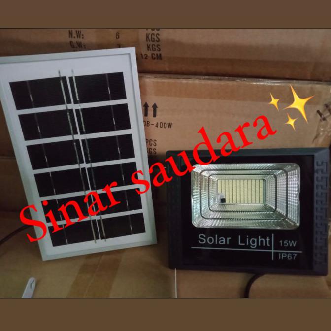 Buruan Lampu Sorot Led Tenaga Surya 15Watt 15 W Lampu Tembak Solar Cell 15W Murah