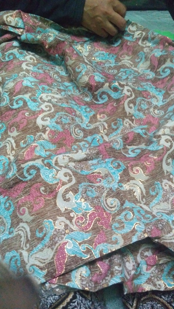 Realpict!! Couple Batik Silky Semi Sutra - Kemeja Batik - Rok Prisket - Plisket Batik - Motif Klasik