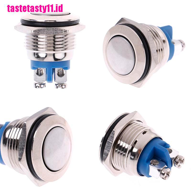 1 Pc Tombol Tekan momentary Bahan metal Anti Air Ukuran 16mm