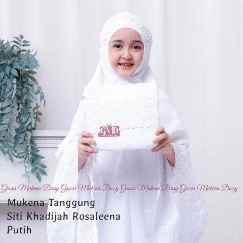 Mukena Tanggung Anak Siti Khadijah Rosaleena Putih