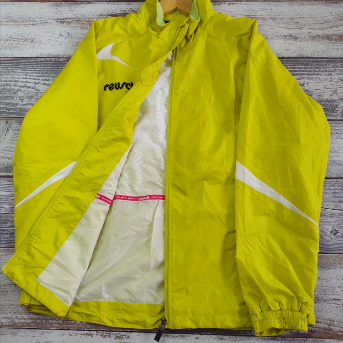 JAKET ZIP JASPO SPORT PRIA WARNA KUNING LEMON BRAND REUSCH SIZE XL