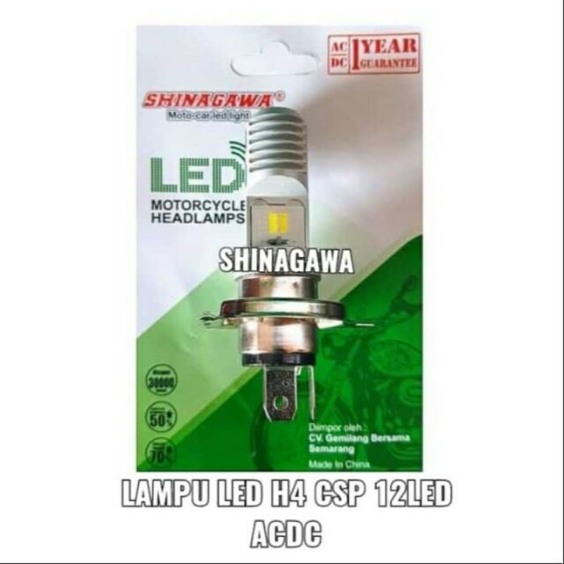 LAMPU DEPAN H4 12 LED/MATA MOTOR/MOBIL  BUAT VIXUON, CB150R, BYSON, NINJA