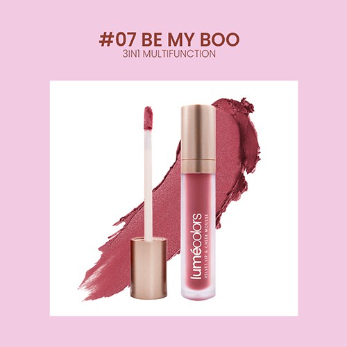 LUMECOLORS VELVET LIP & CHEEK MOUSSE - BE MY BOO-7