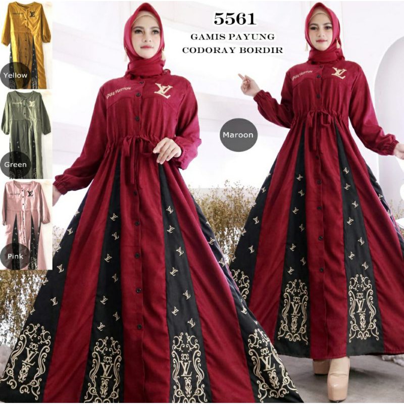 HS-5561 GAMIS CODORAY PAYUNG BORDIR LV